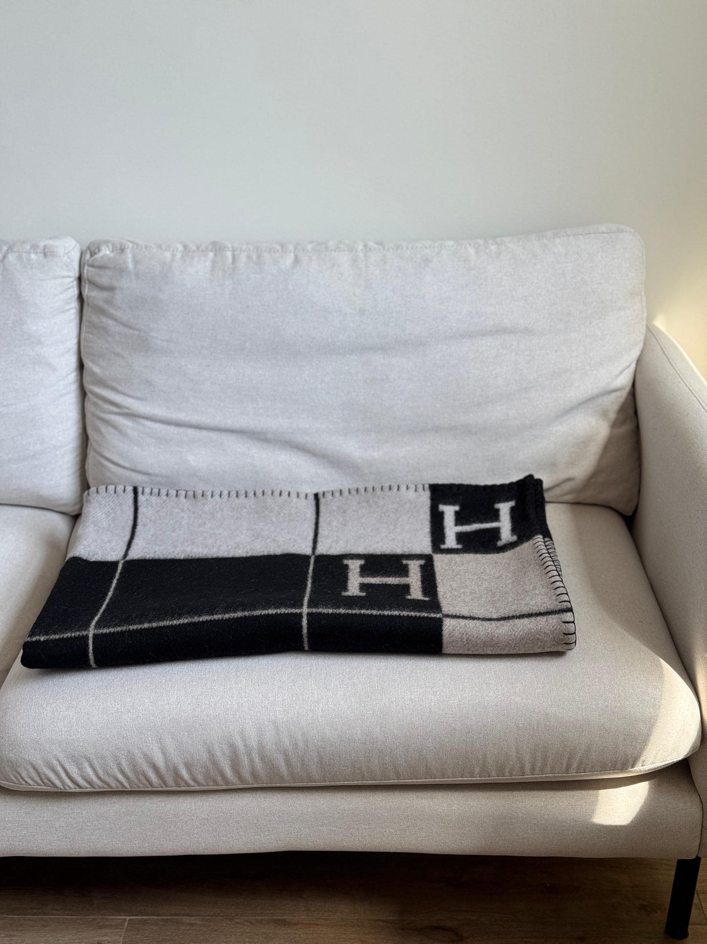 Merino Wool Black Blanket