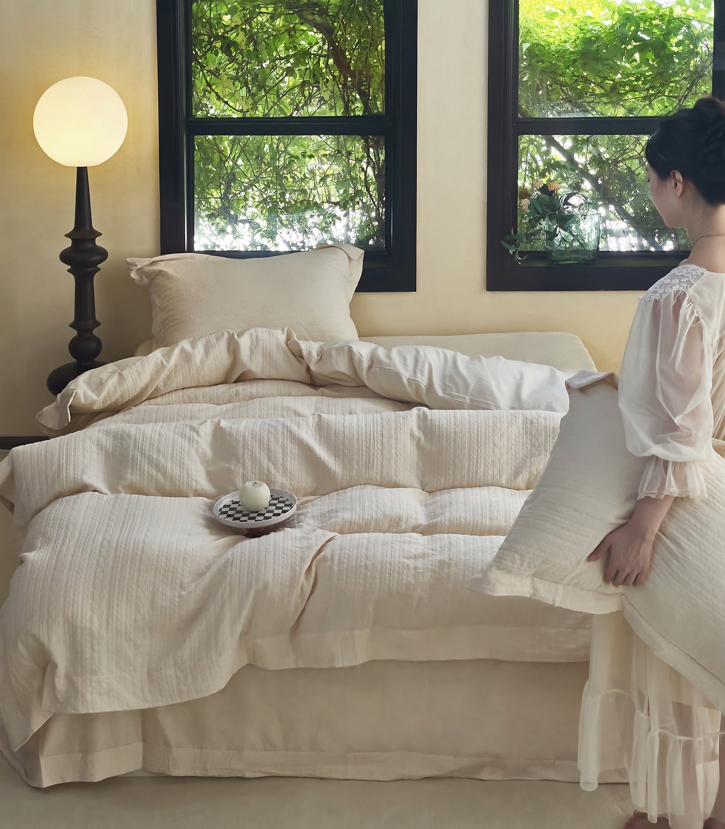 "Knitted" Bedding Set of 4 pcs