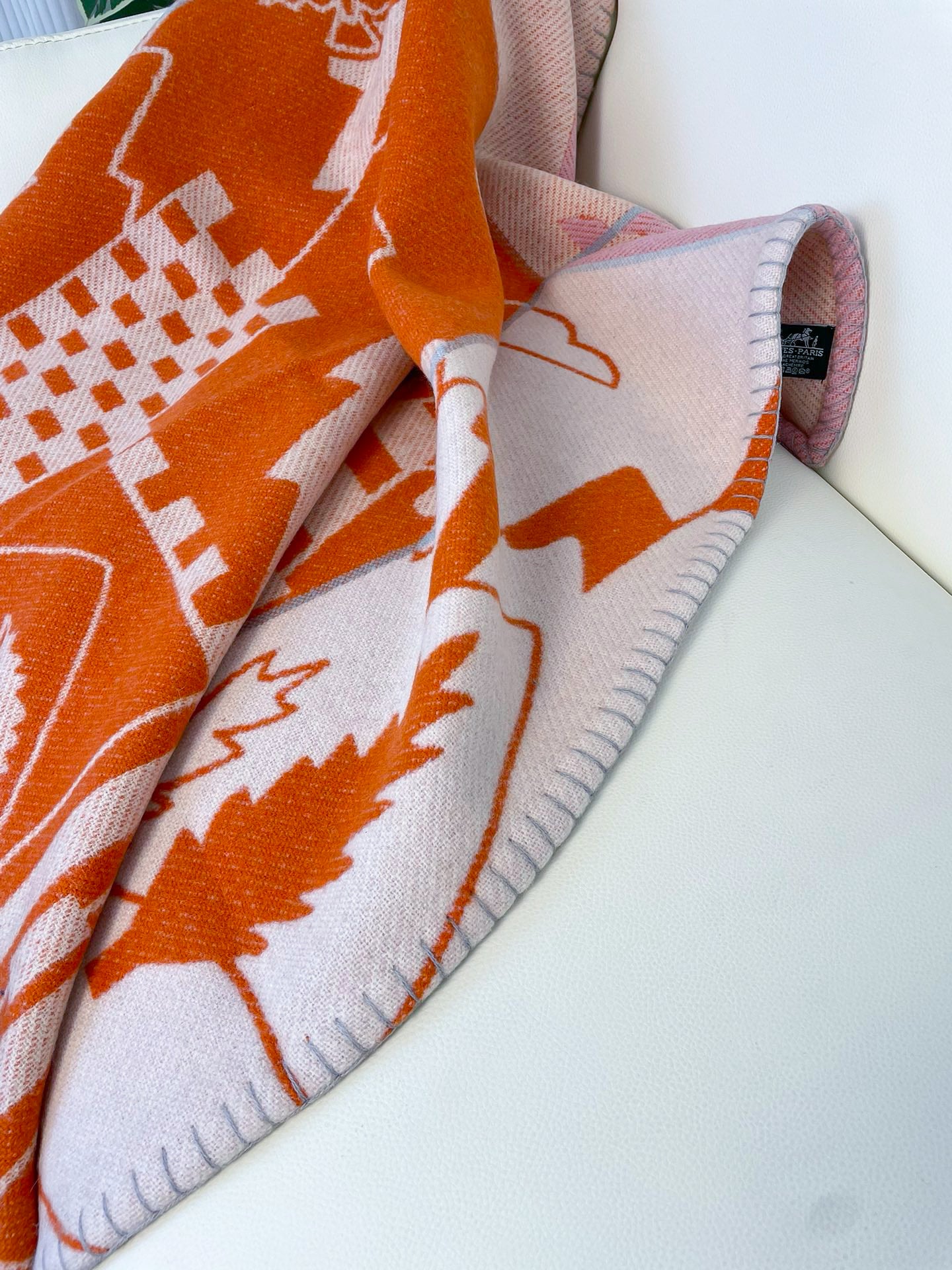 Merino Wool Orange Kids Blanket