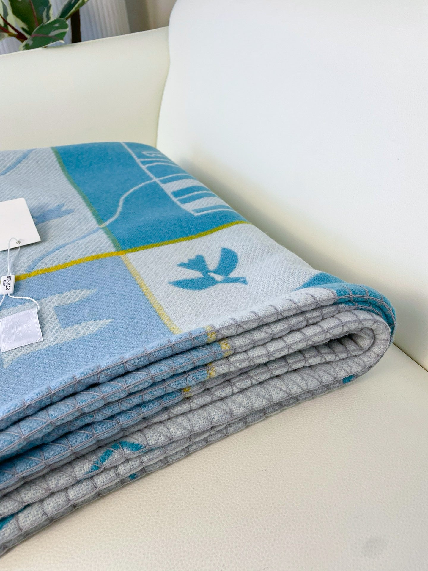 Merino Wool Blue Kids Blanket