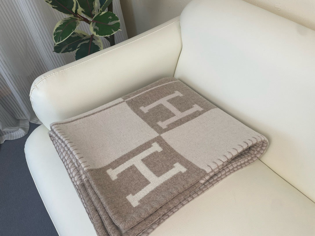 Merino Wool Warm Beige Blanket