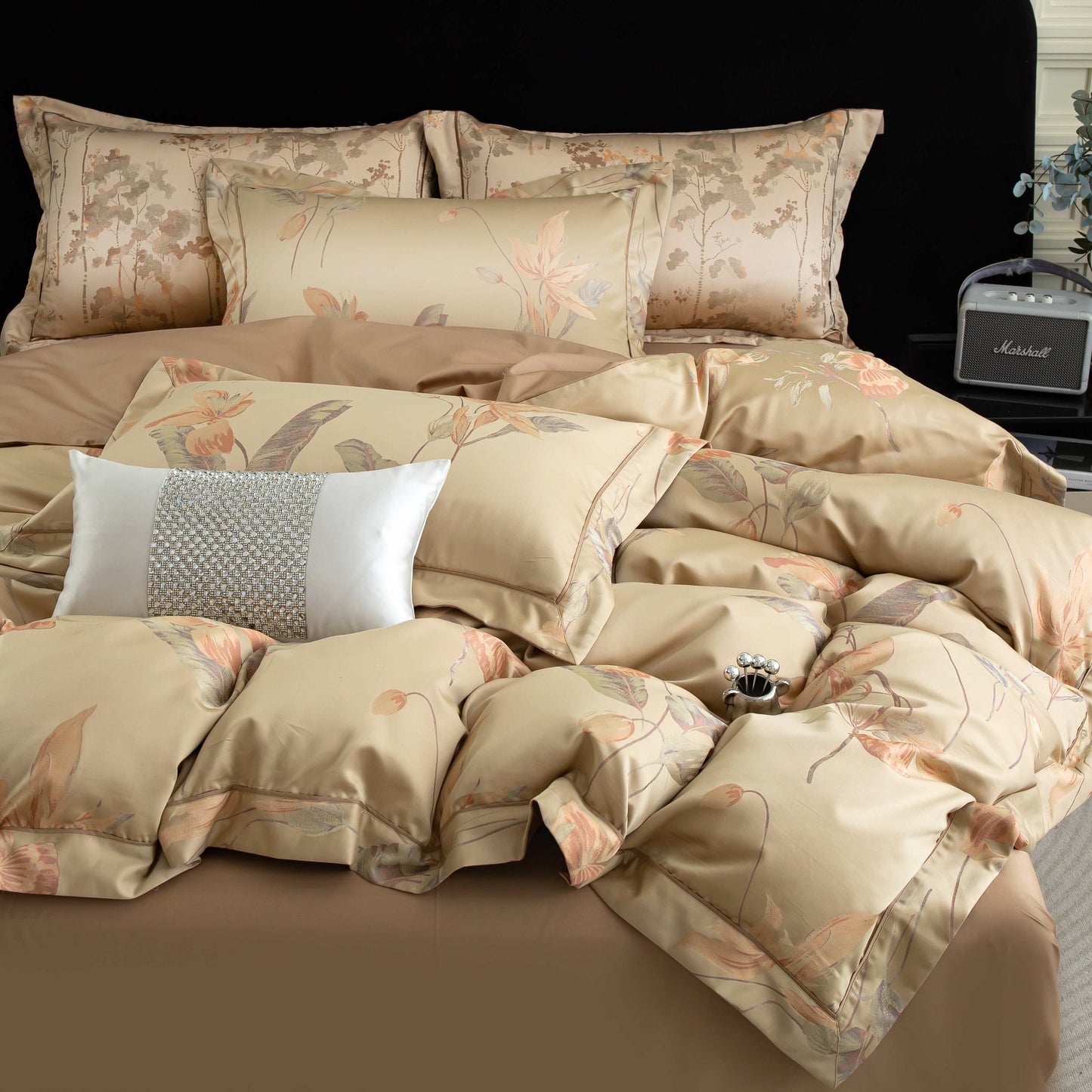 "Cairo" Premium Satin bedding set of 4 pcs