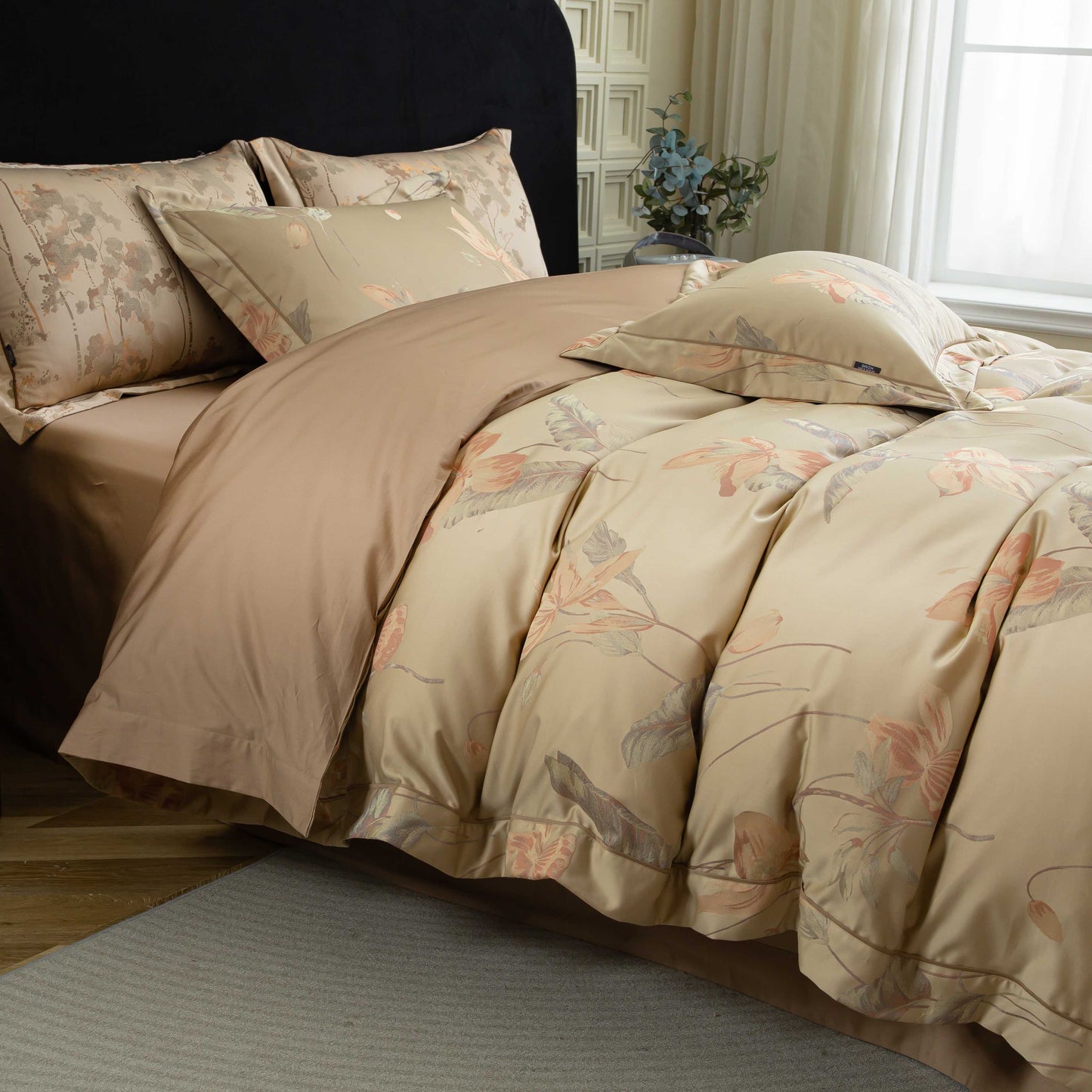 "Cairo" Premium Satin bedding set of 4 pcs