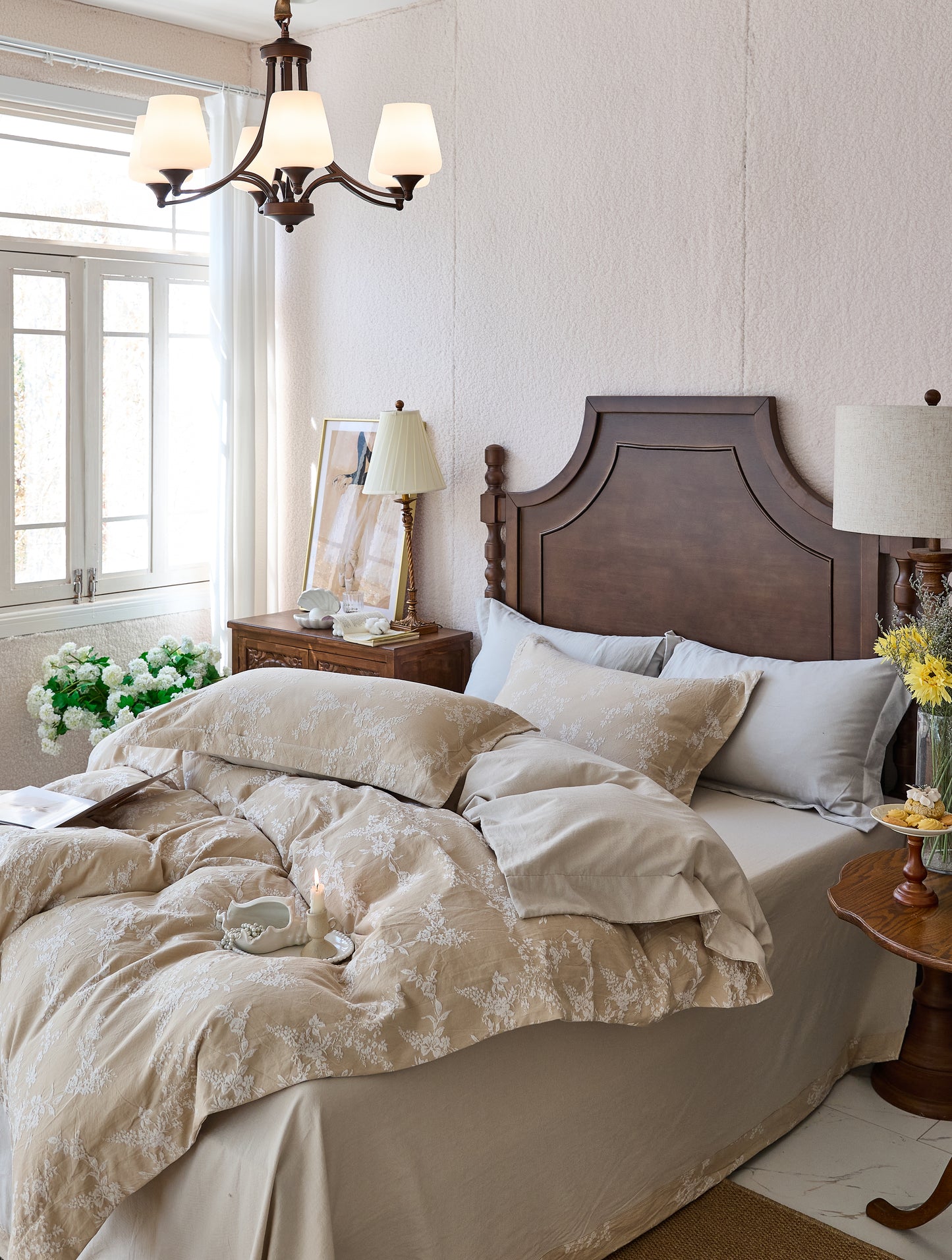 "Blooming" Bedding Set of 4 pcs