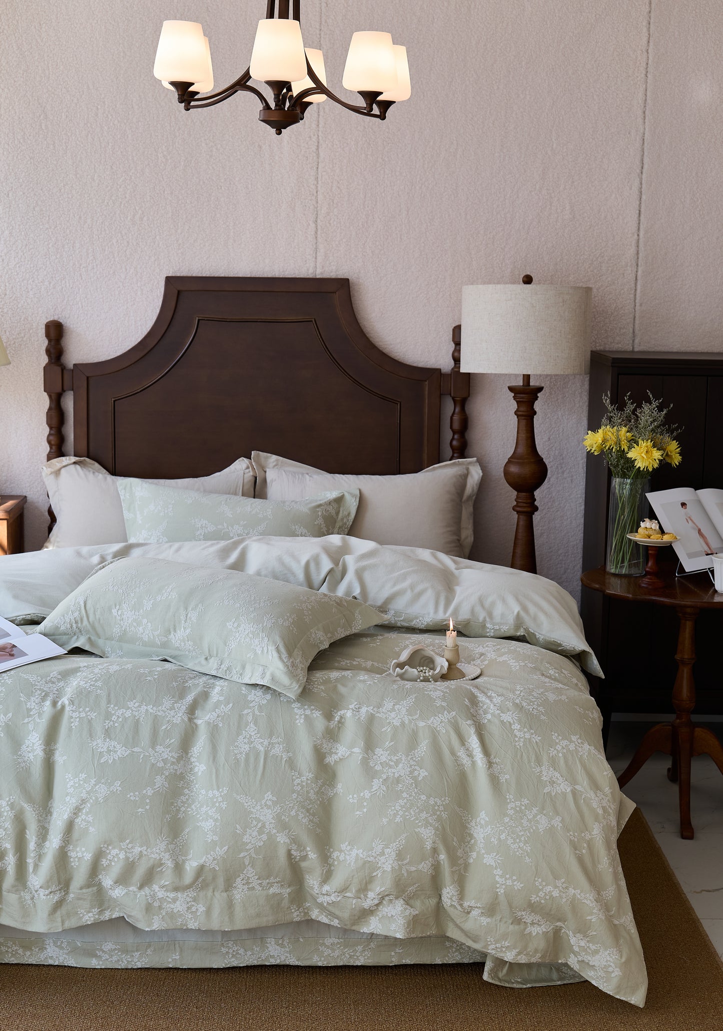 "Blooming" Bedding Set of 4 pcs