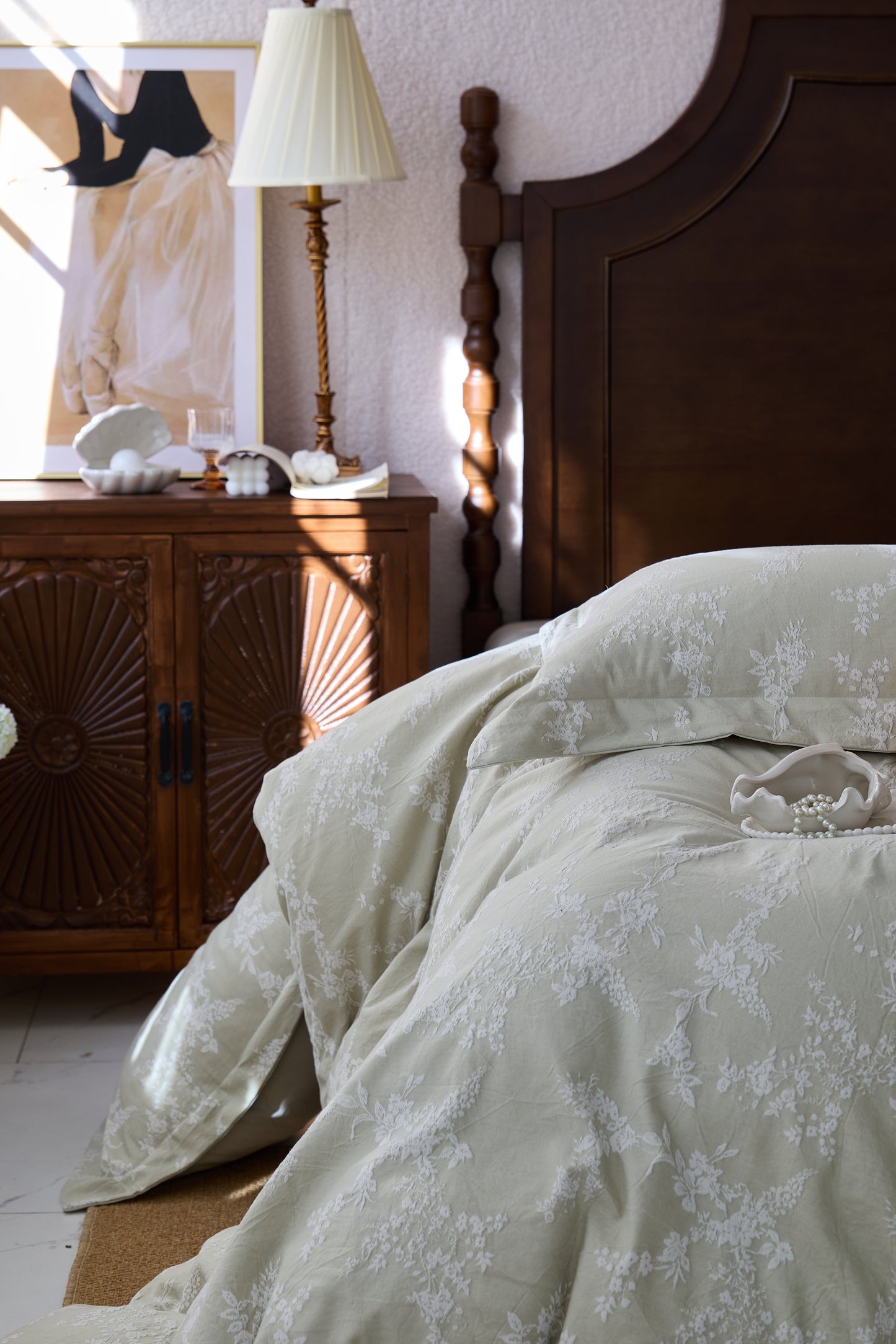 "Blooming" Bedding Set of 4 pcs