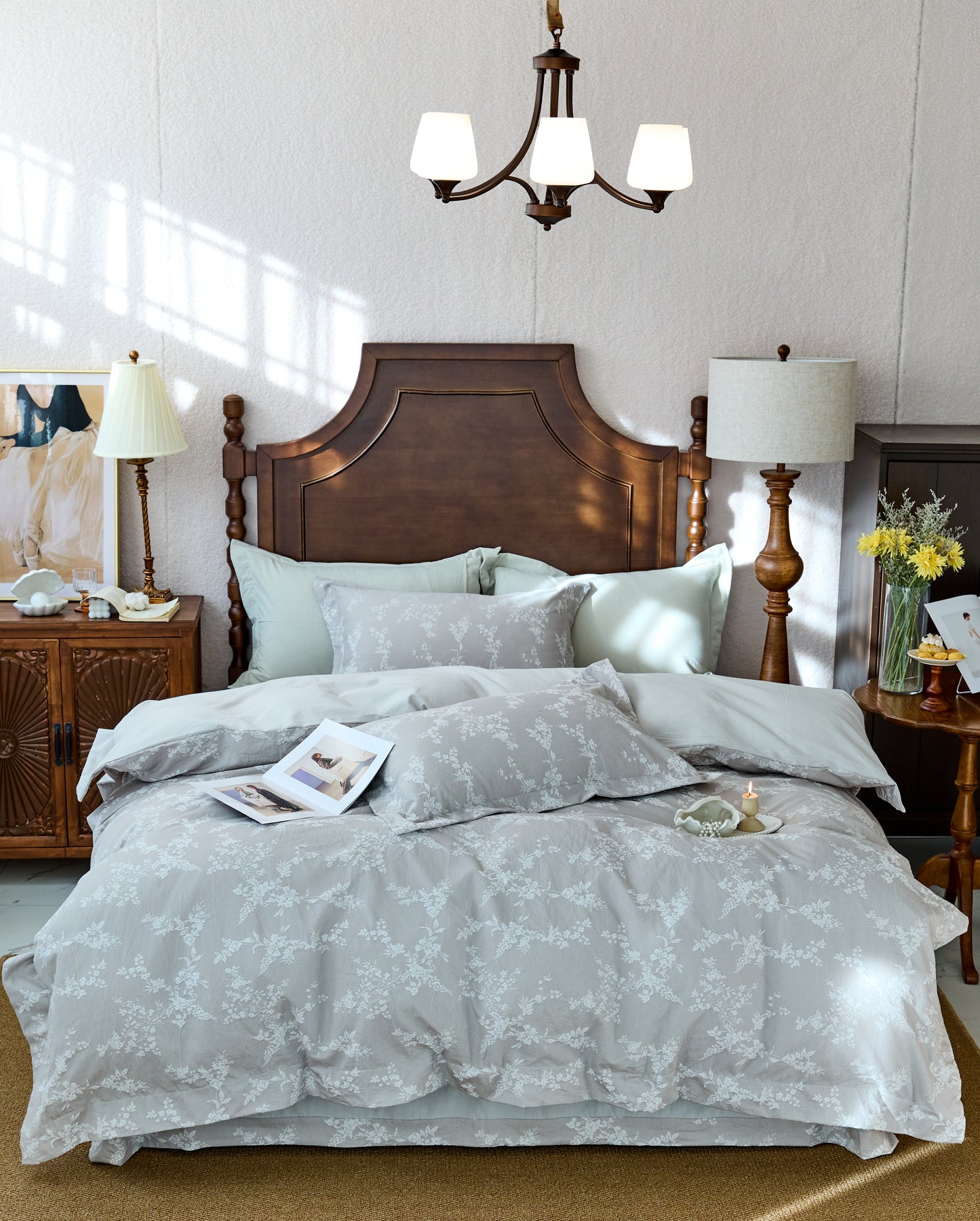 "Blooming" Bedding Set of 4 pcs