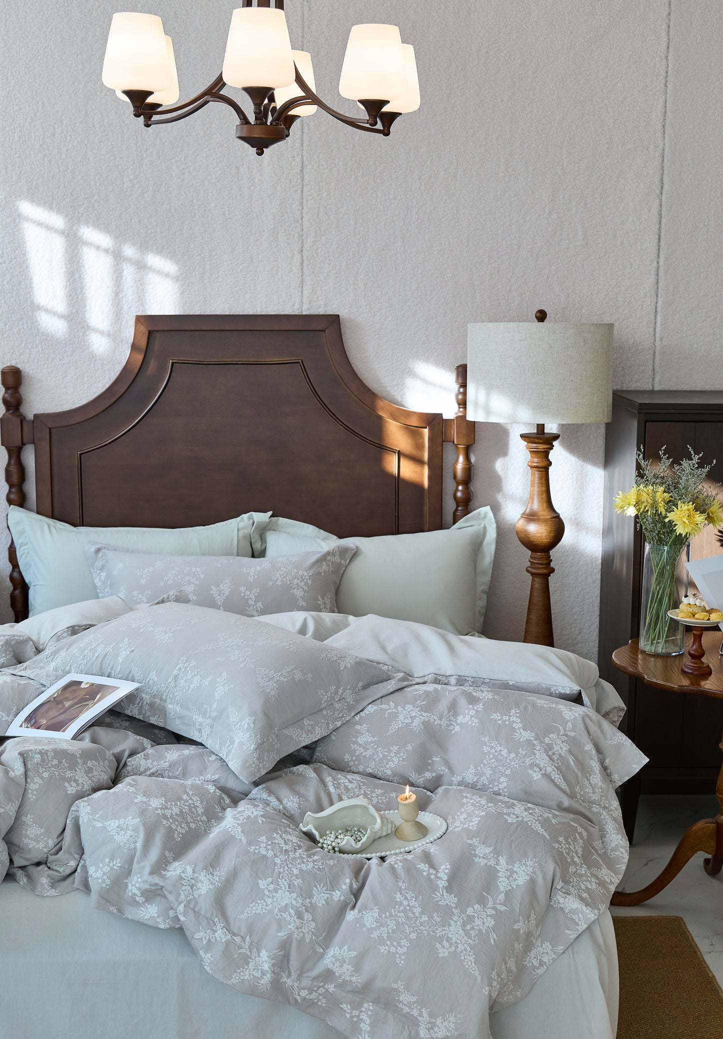 "Blooming" Bedding Set of 4 pcs