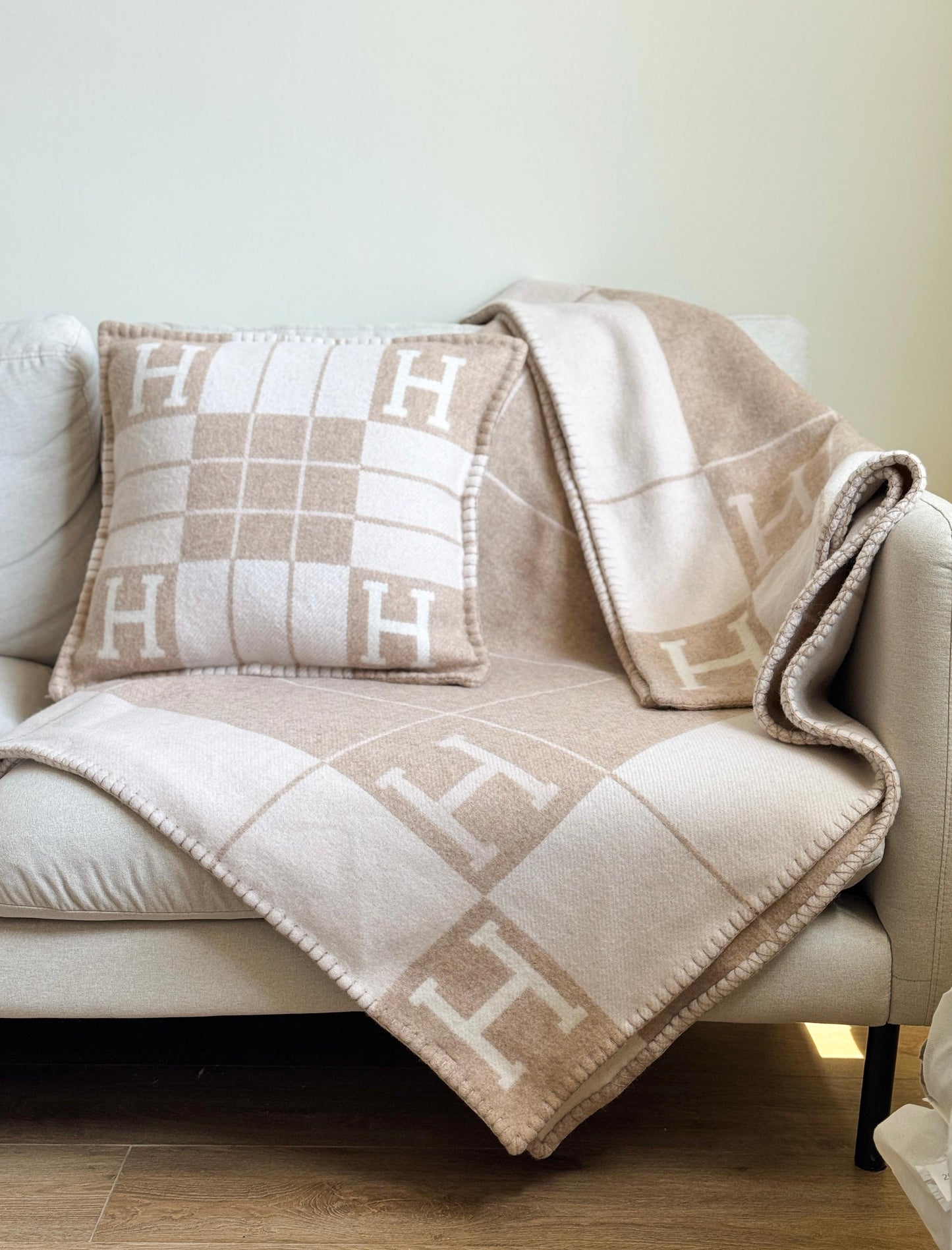 Merino Wool Warm Beige Blanket