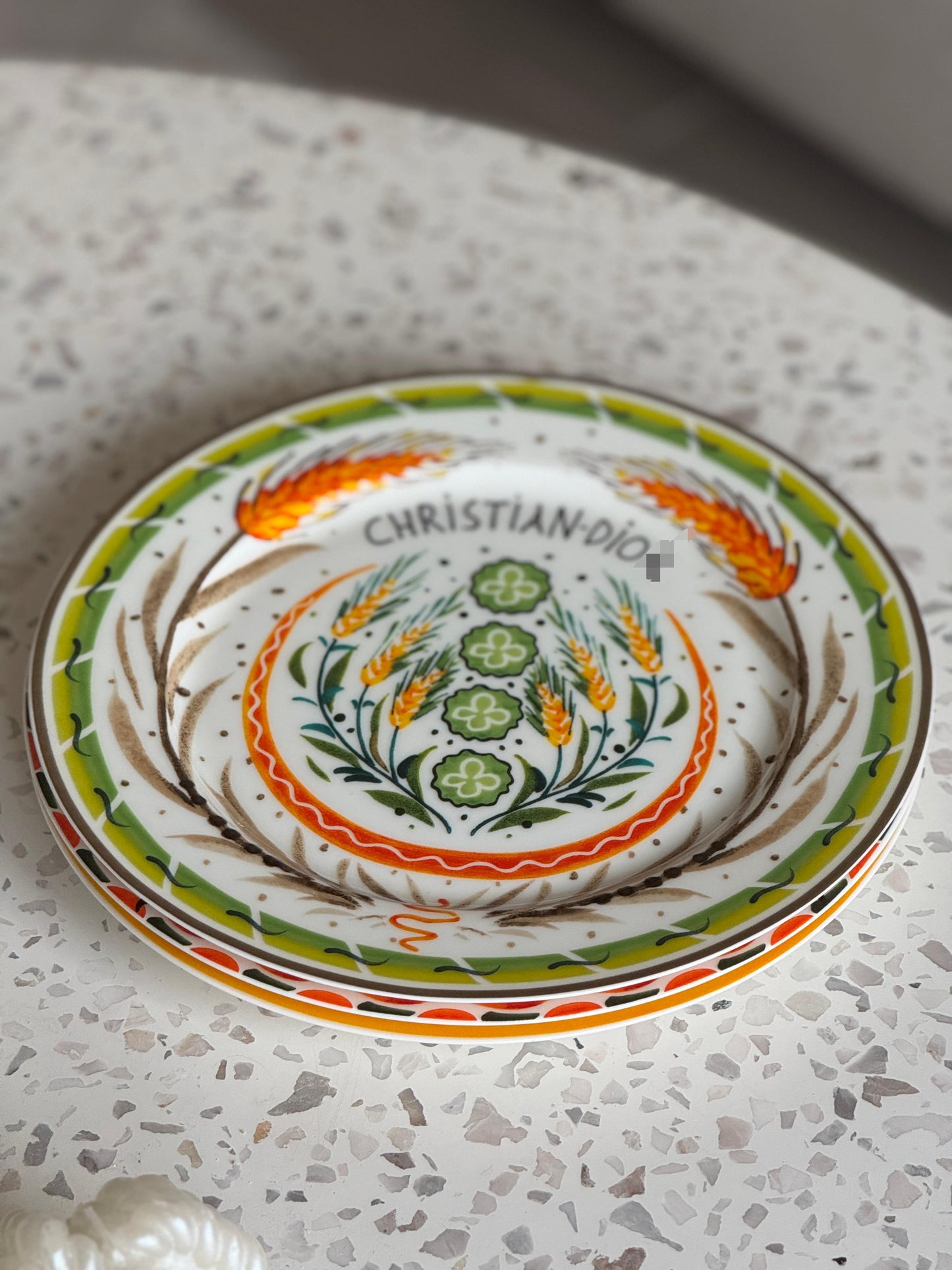 Set of 4 ceramic designer plates