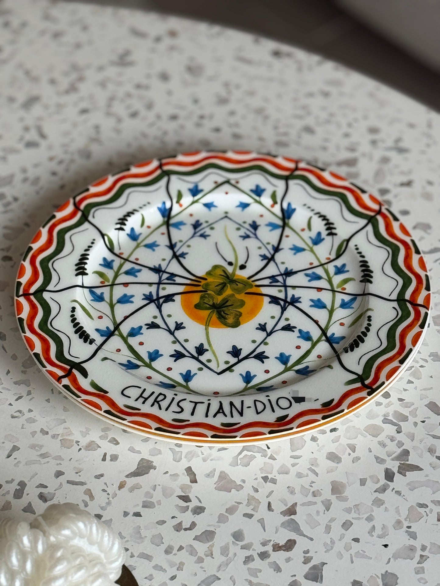 Set of 4 ceramic designer plates