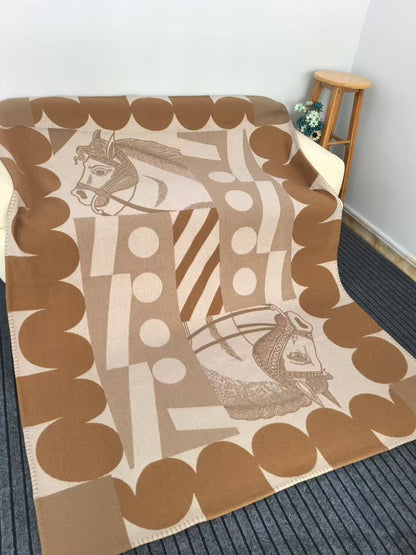 Merino Wool Horse Beige Blanket