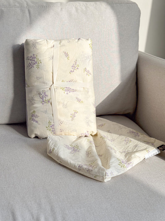 "Lavender" natural washed cotton bedding set of 4 pcs