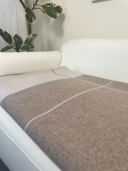 Merino Wool Warm Beige Blanket