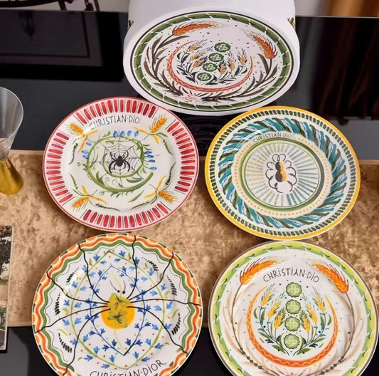 Set of 4 ceramic designer plates